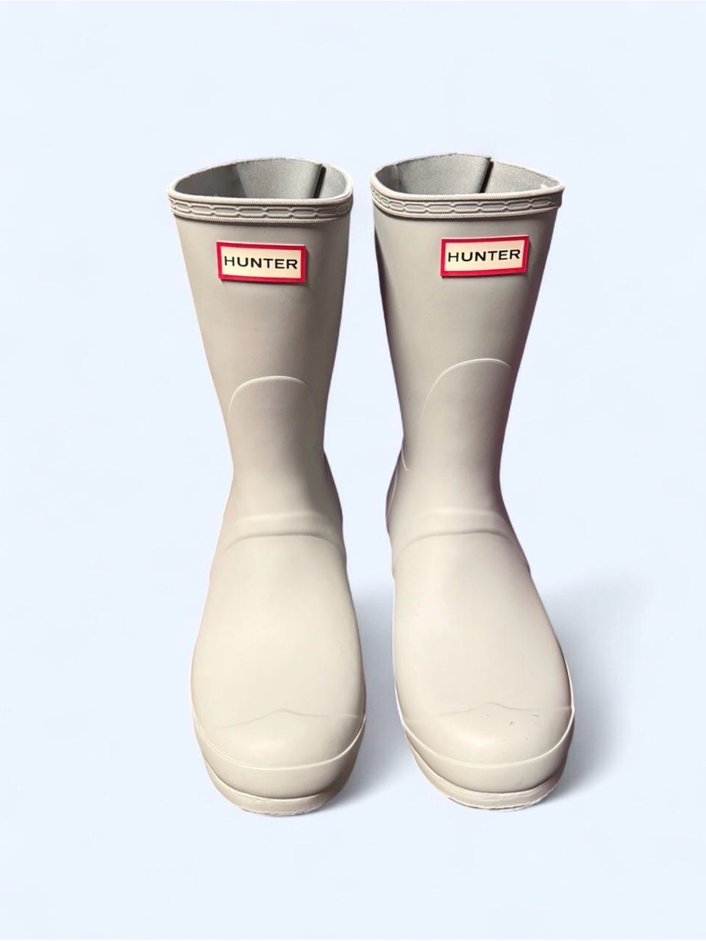 Hunter Short Rain Boots in Light Beige